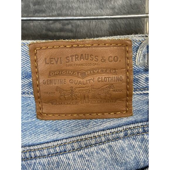 LEVI’S Premium Wedgie Straight Womens Size 25 Distressed Cut Off Ankle Y2K Drift - Picture 6 of 14